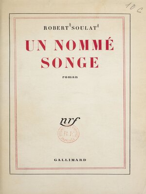 cover image of Un nommé Songe